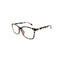 Tortoiseshell eyeglasses on a white background