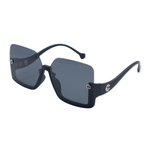 Black sunglasses with a white background