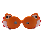 Children's sunglasses with cartoon monkey design on a white background