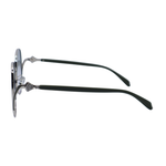Eyeglasses with black frames on a white background