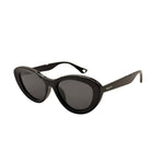 White sunglasses with a reflective surface on a white background