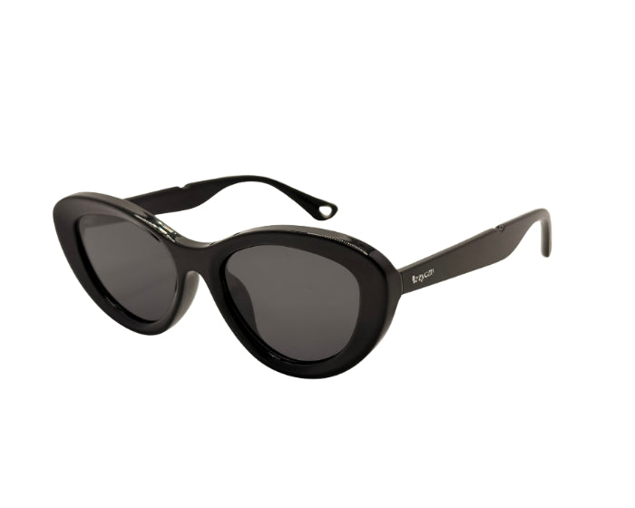White sunglasses with a reflective surface on a white background