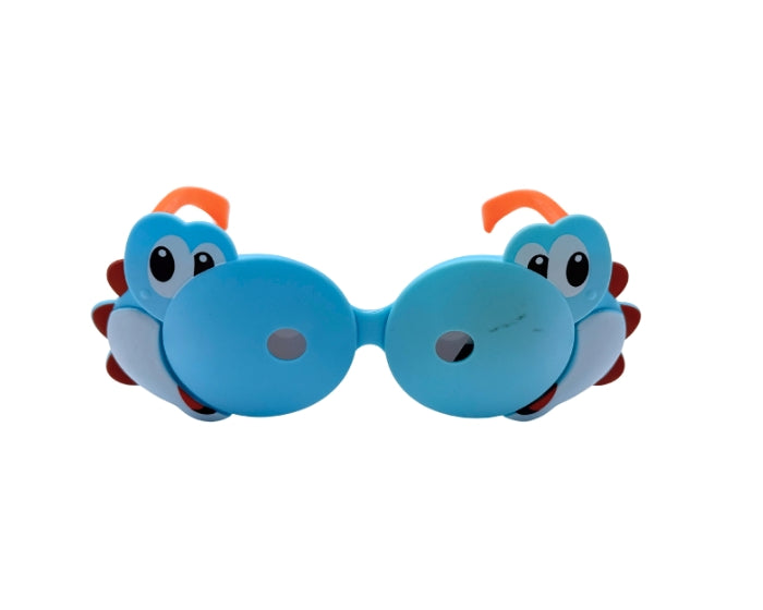 Blue and orange crocodile design kids sunglasses  