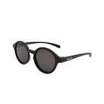 Black sunglasses with a white background