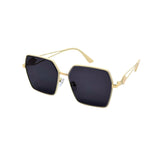 Angular Luxe Metal UV Sunglasses