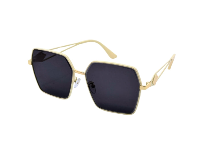 Angular Luxe Metal UV Sunglasses