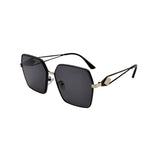 Angular Luxe Metal UV Sunglasses