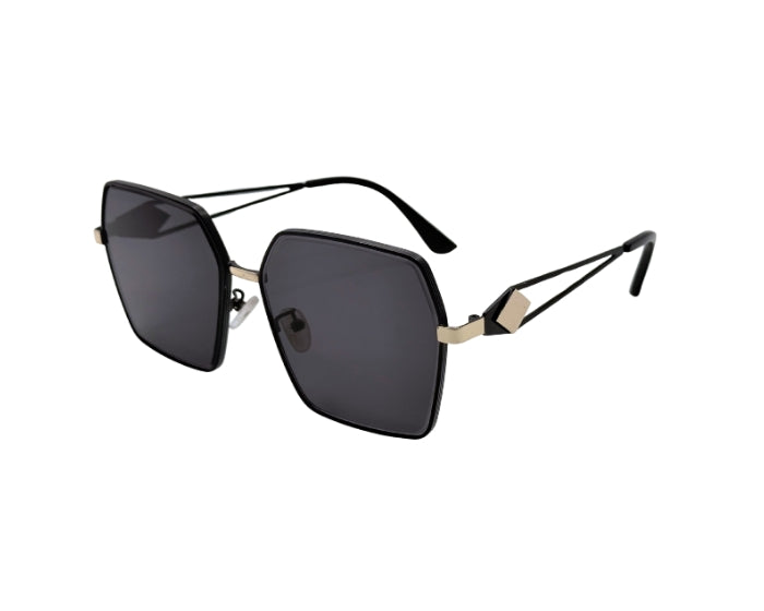 Angular Luxe Metal UV Sunglasses