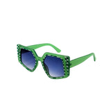 Checkered Square PC UV Sunglasses