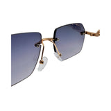 Rimless Luxe Metal UV Sunglasses