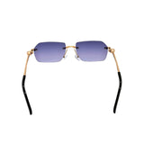 Rimless Luxe Metal UV Sunglasses
