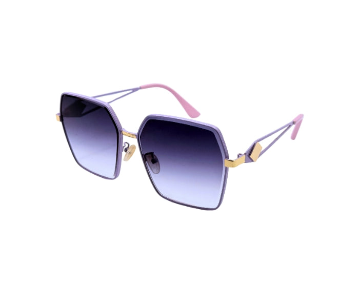 Angular Luxe Metal UV Sunglasses
