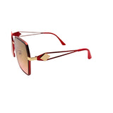 Angular Luxe Metal UV Sunglasses