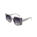 Checkered Square PC UV Sunglasses